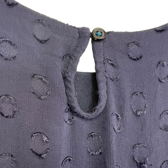 Boden Navy Swiss Dot Peplum Top size 14 - Picture 9 of 14